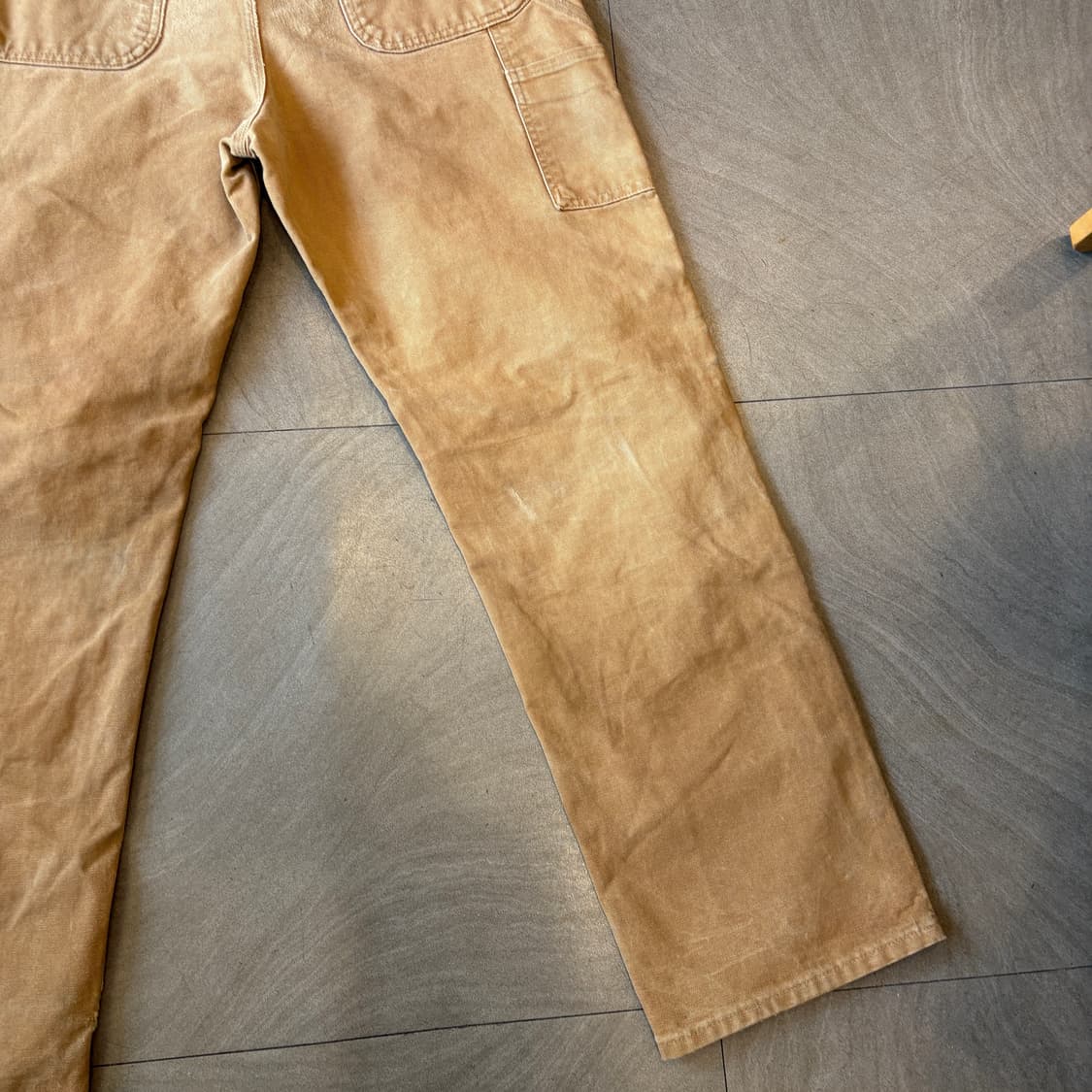 칼하트 미국 생산 브라운 더블니 팬츠 상품이미지9