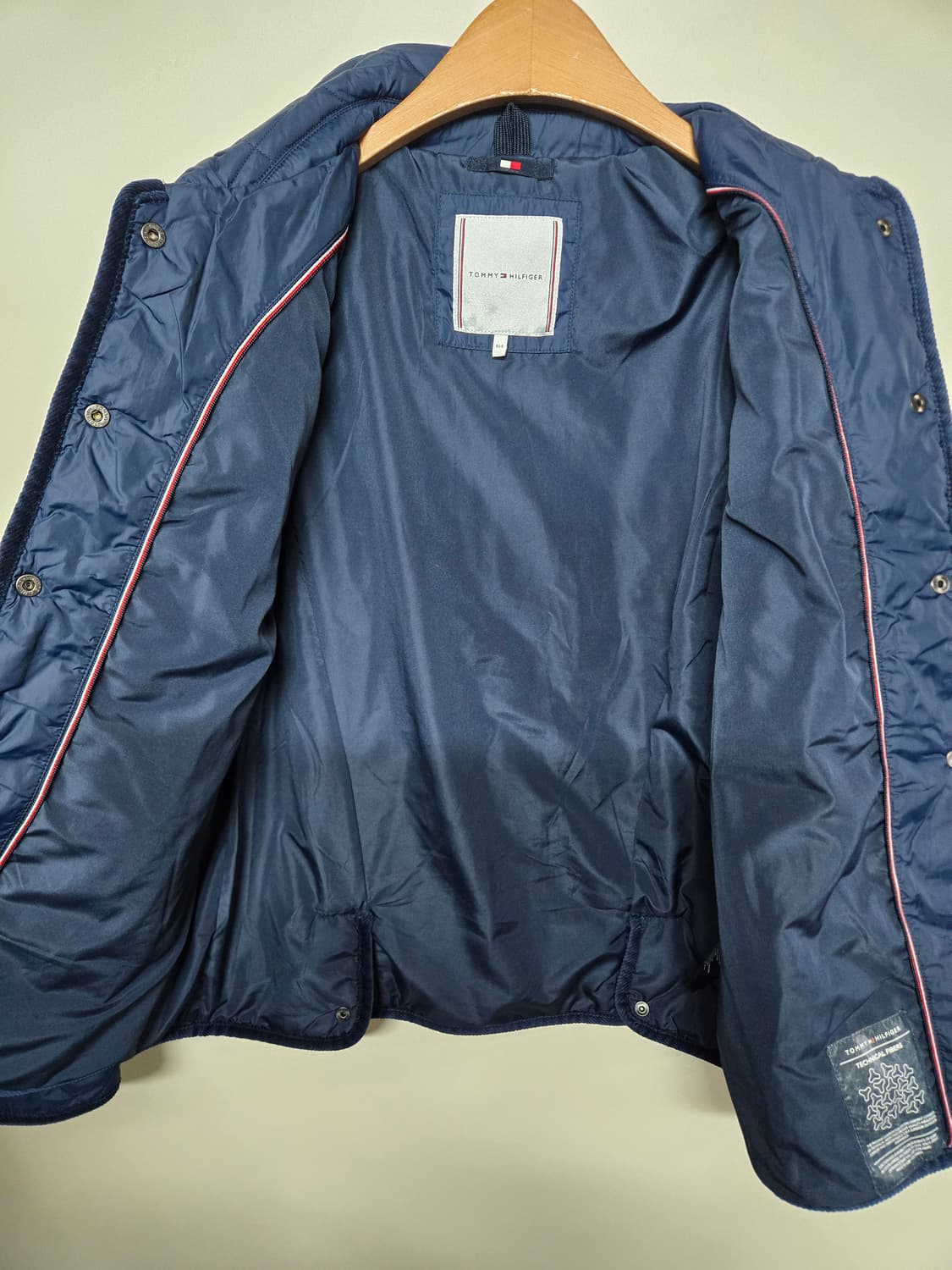 타미힐피거 네이비 퀼팅 자켓 164 성인여성 55가능 상품이미지3