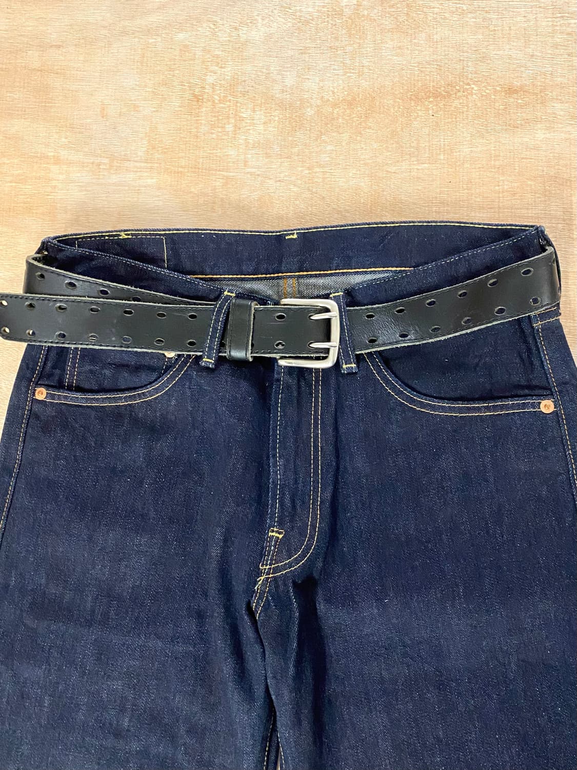 VTG leather double belt 미국 빈티지 더블 벨트 상품이미지1