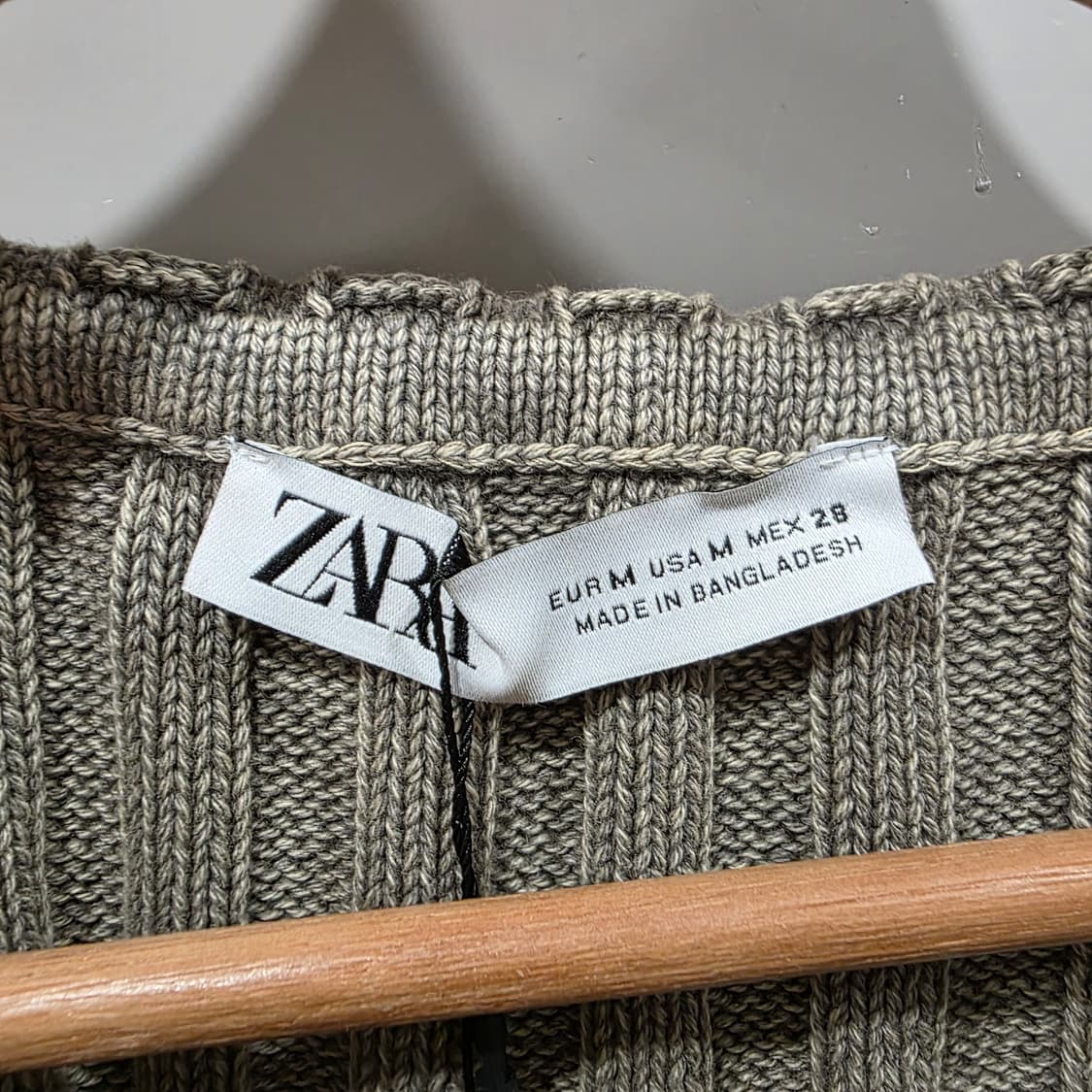 자라(ZARA) 빅카라 리브 니트 집업 가디건 (새상품) 상품이미지2