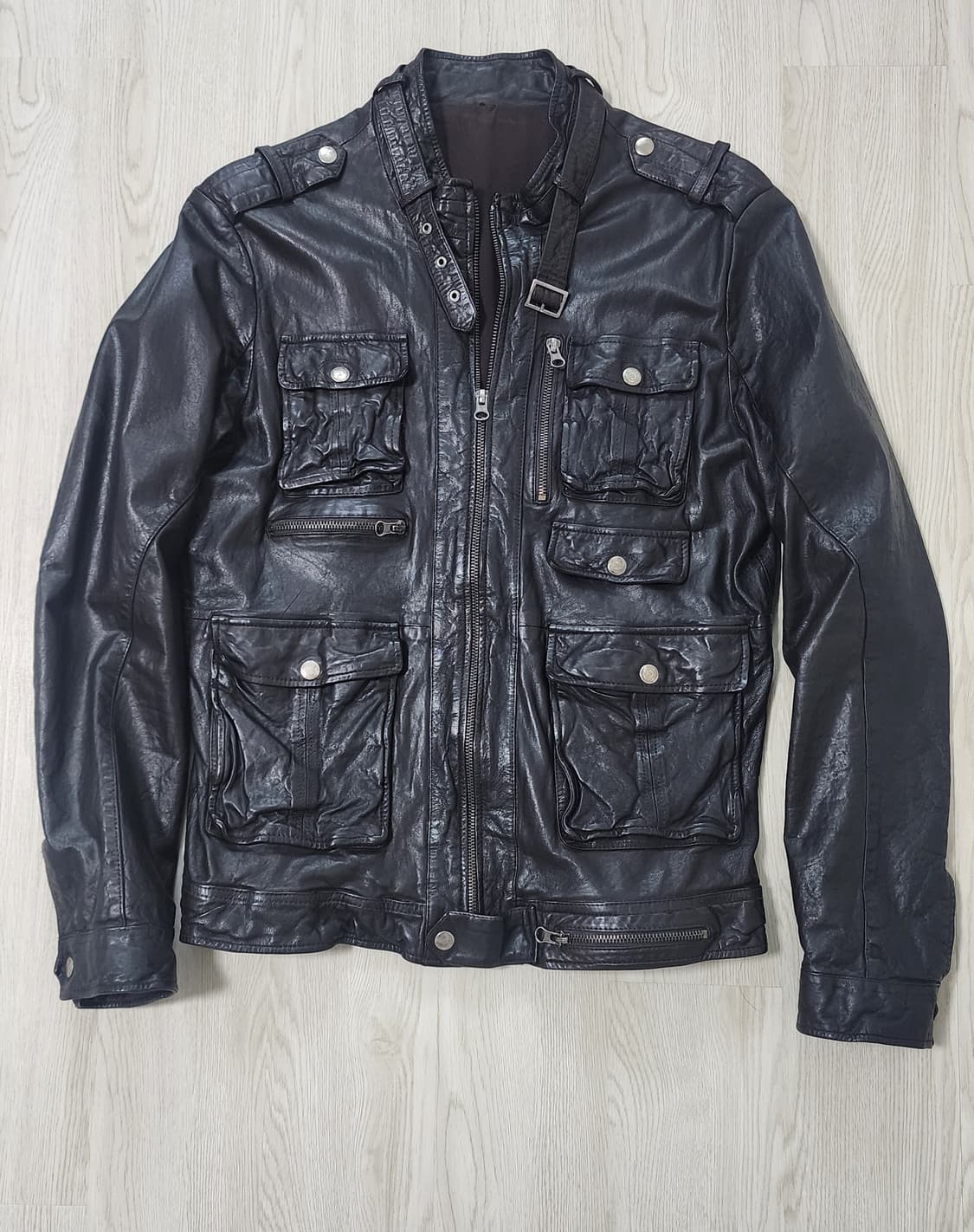 슬림핏 양가죽 자켓 상품이미지1