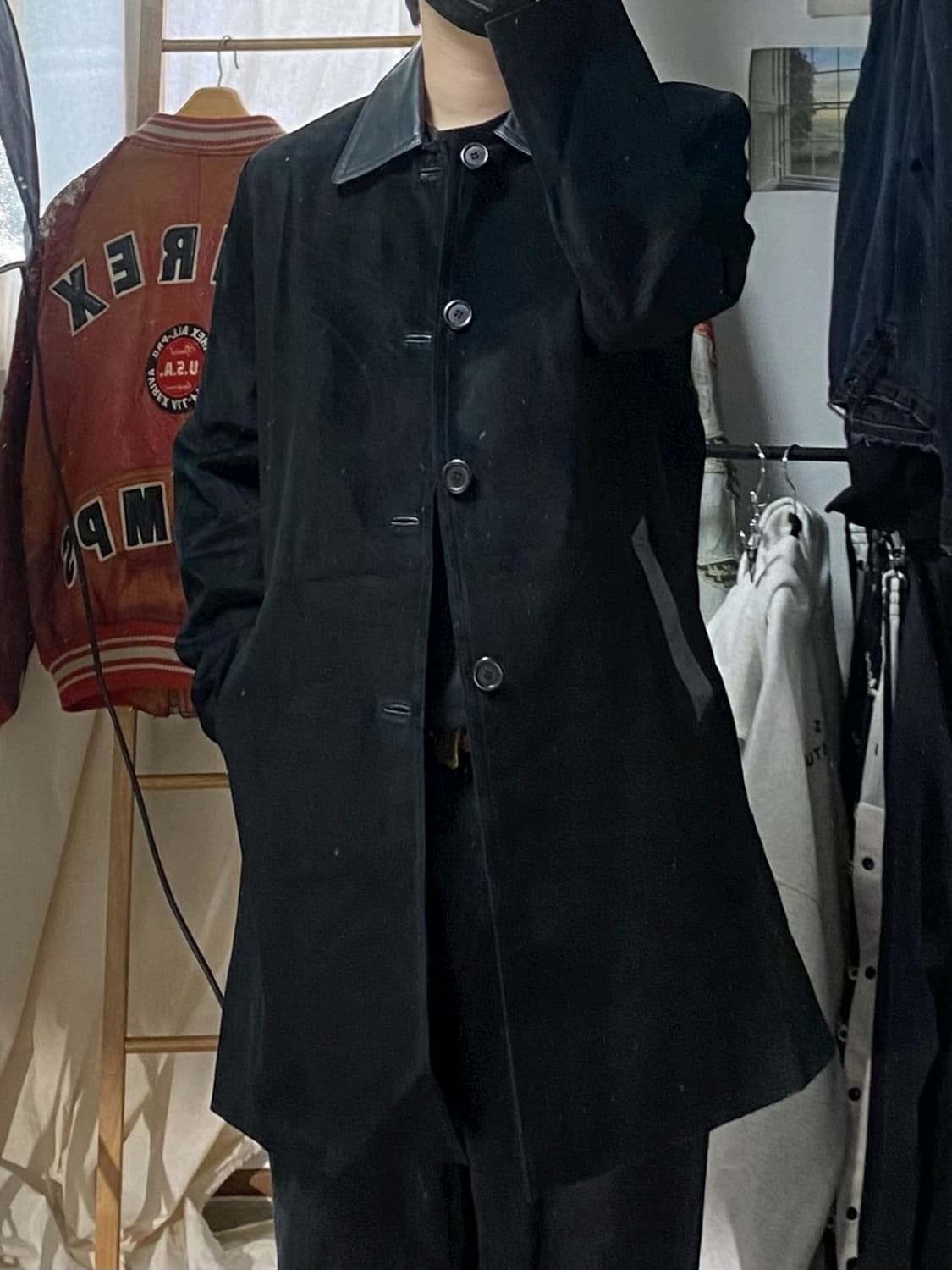 [M] Material By Italy 리얼 스웨이드 레더 코트 상품이미지8