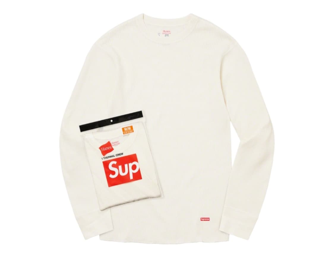 (L) 슈프림 헤인즈 써멀티 와플티 상품이미지1