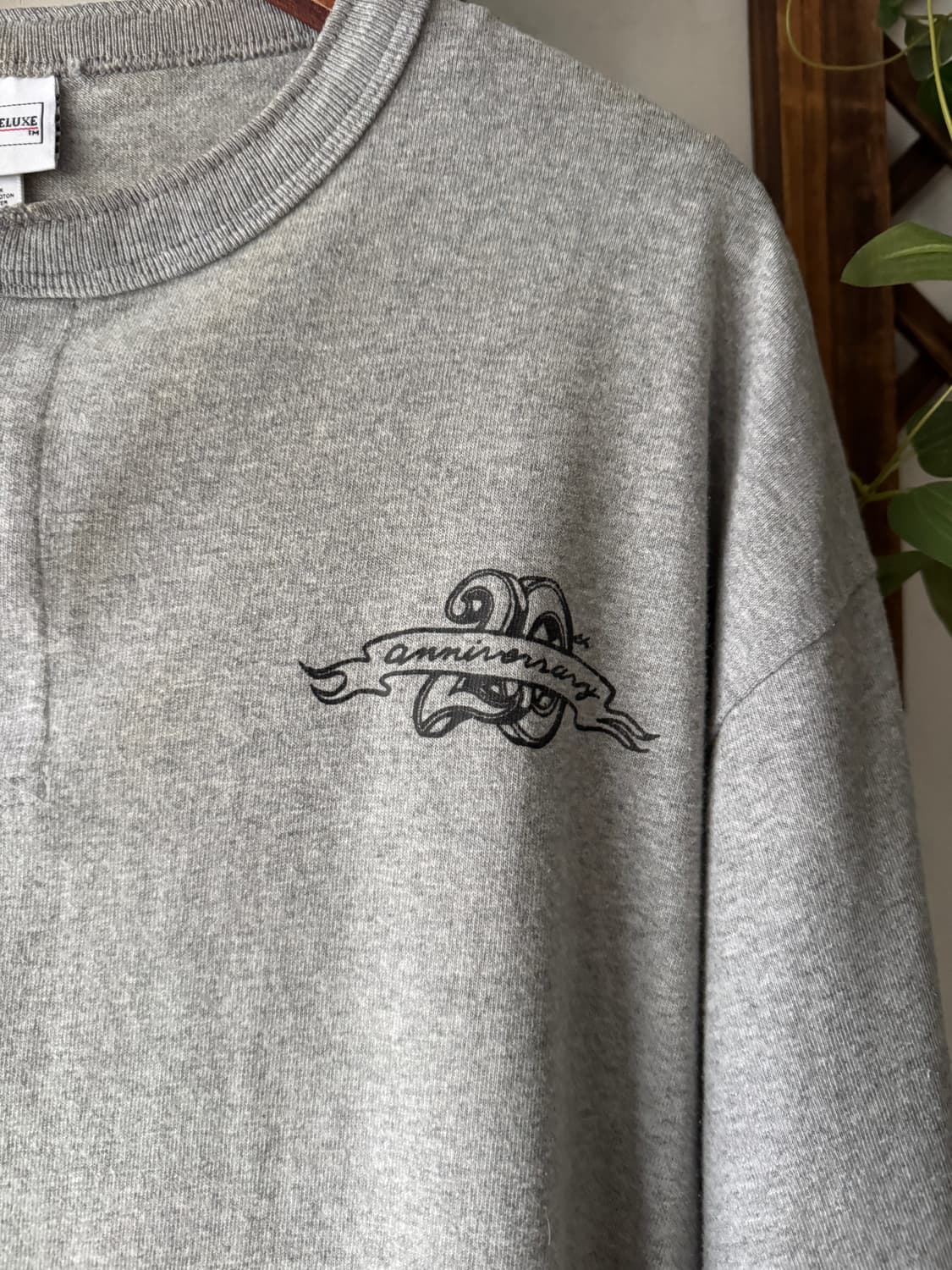 [XL]00's Anvil Made in USA 올드카 헨리넥 티셔츠 상품이미지4