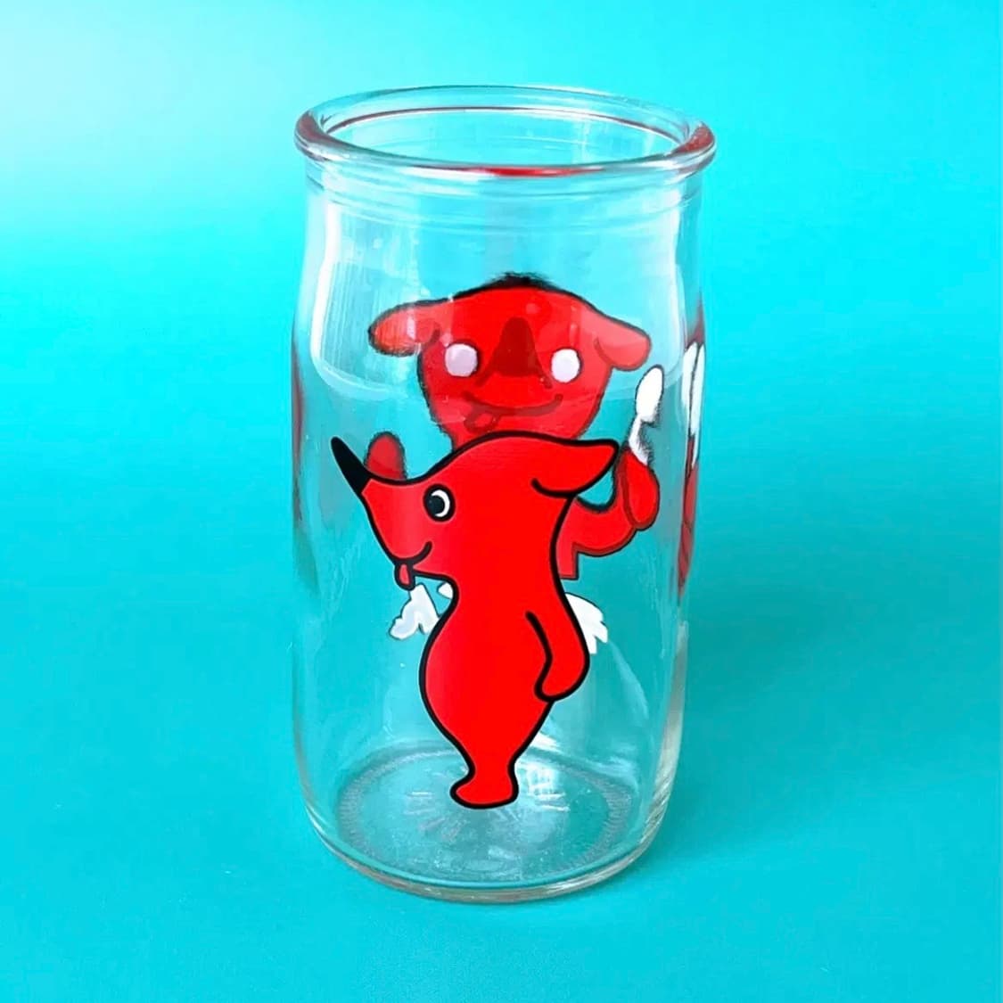 일본 고전 유리컵 글라스 미니컵 쇼와 빈티지 소품 인테리어 연필꽂이 키티 상품이미지3