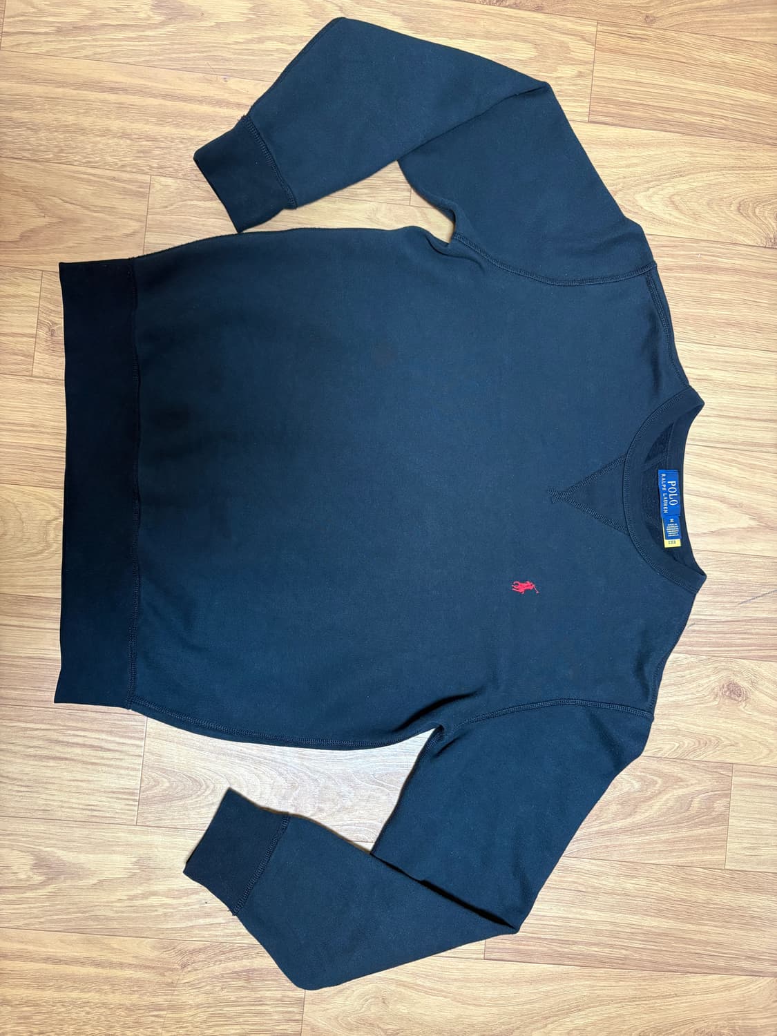 폴로 랄프 로렌 플리스 크루넥 포니로고 맨투맨 블랙 M사이즈 상품이미지1