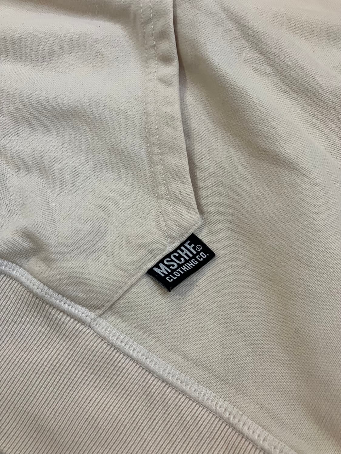 미스치프 빅로고 후드티 아이보리 상품이미지2