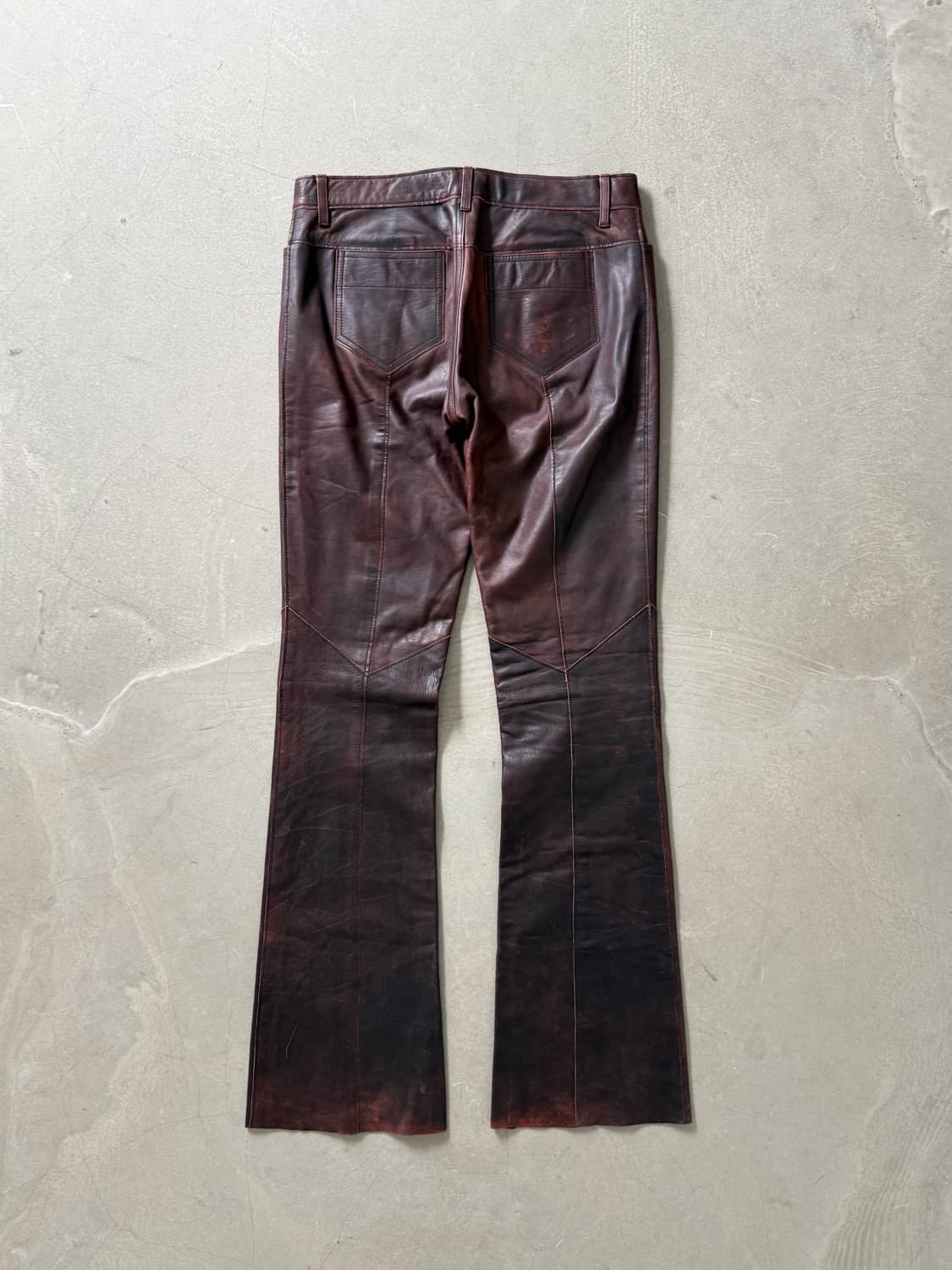 Miss Alice Cowhide Leather Bootcut Pants 상품이미지5