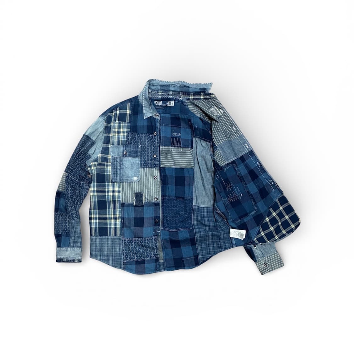 [새상품] 폴로랄프로렌 클래식핏 인디고 패치워크 워크셔츠 100/L 상품이미지3