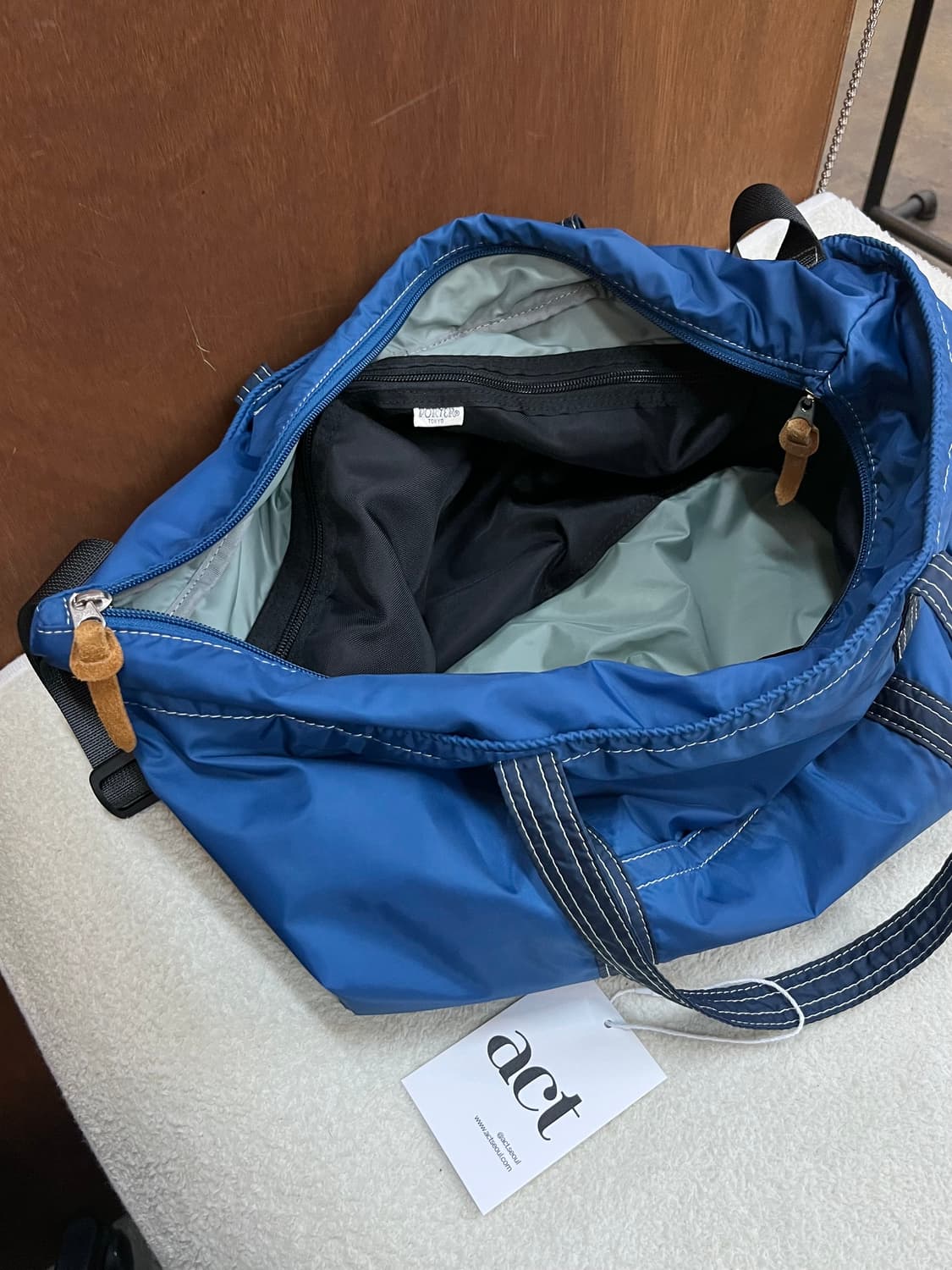 포터 스티치 호보백 블루 상품이미지6