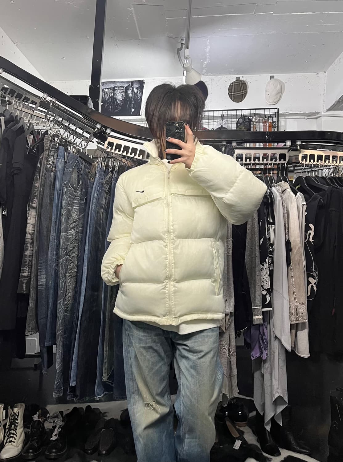 나이키 오버핏 화이트 패딩 상품이미지2