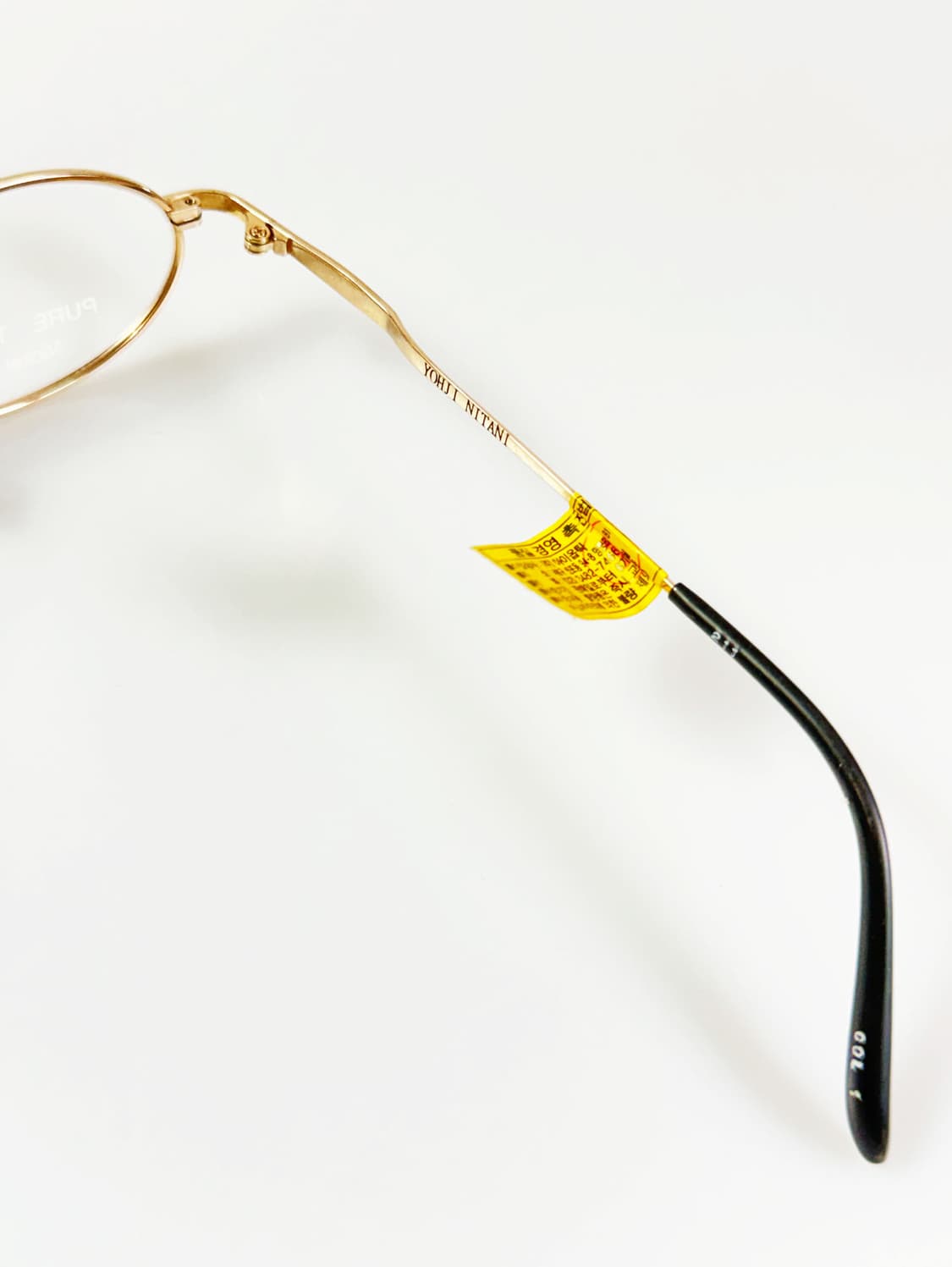 일본제 YOHJI NITANI 골드 티타늄 슬림 오벌 빈티지 안경 상품이미지6