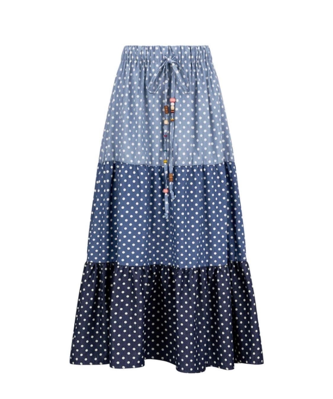 구해요)) 샵페어리 도트 데님 스커트  상품이미지1