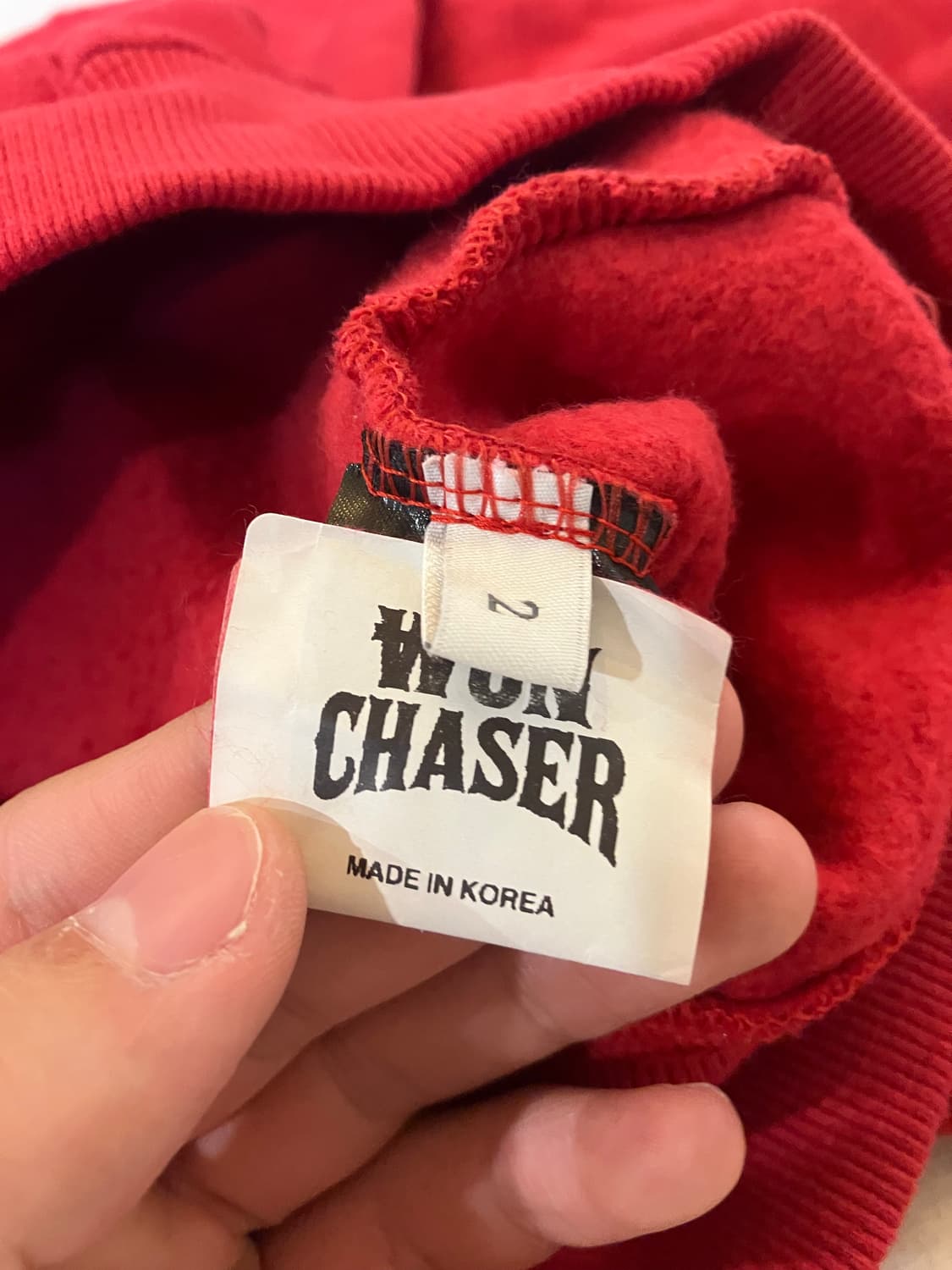 희귀) WON CHASER 원체이서 후드티 레드 상품이미지7