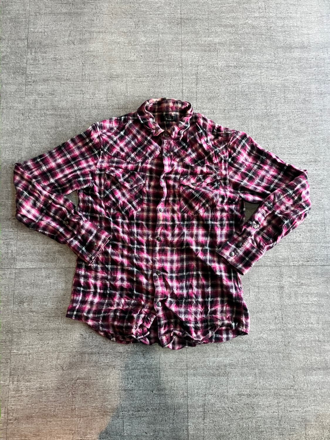 일본빈티지 Auauhae 핀터깔y2k 스트릿아메카지 글리터셔츠 상품이미지1