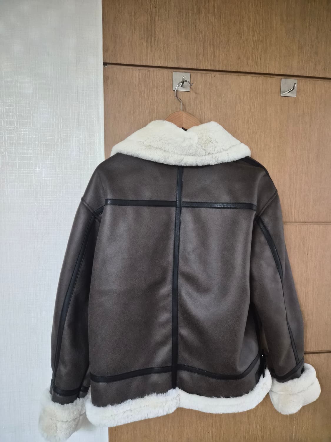 도프제이슨 하이넥레더 무스탕자켓L 상품이미지5