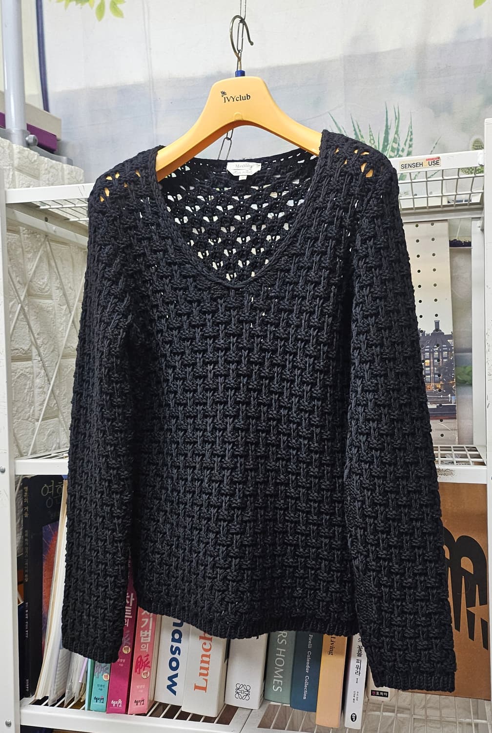막스마라 여성니트 S 55~슬림66 버진울 크로셰 니트 스웨터 AD13 상품이미지2