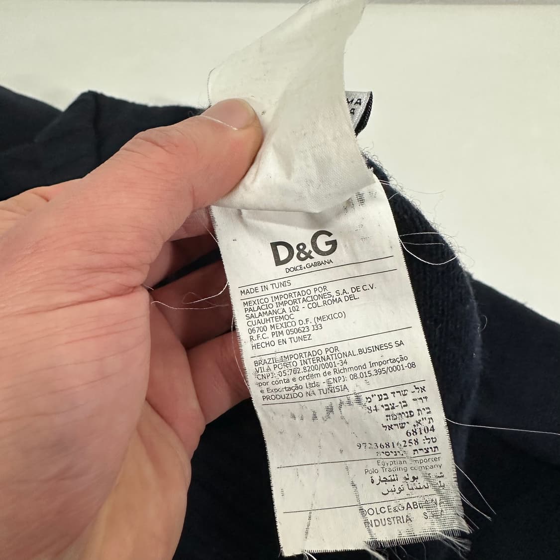 95-100 돌체앤가바나 D&G 다크네이비 버튼 백로고 숄카라 니트 상품이미지10