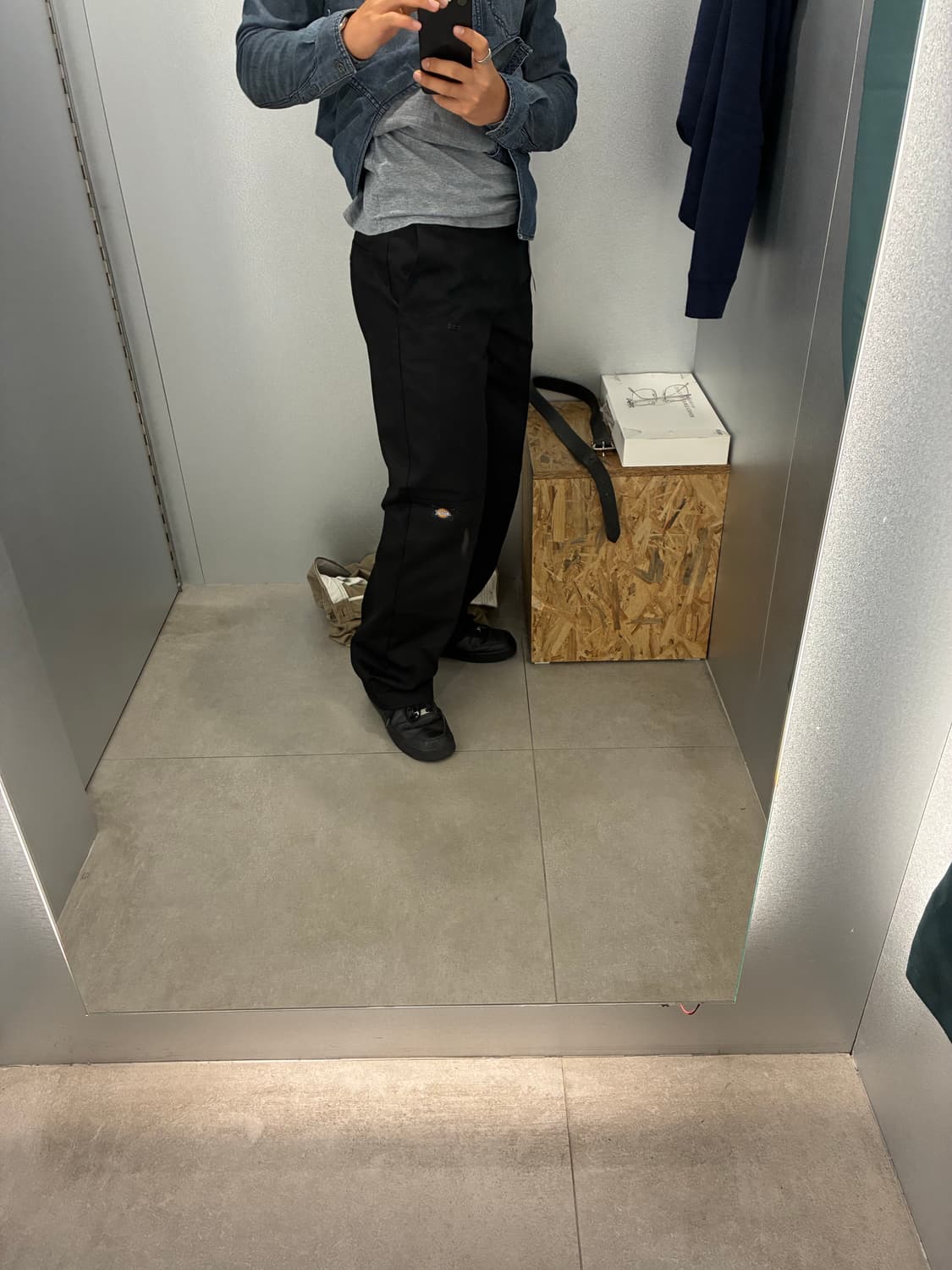 더블니 85283 루즈핏 워크팬츠 Black 상품이미지3