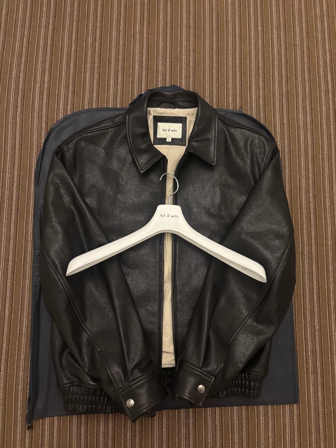 아트 이프 액츠 램스킨 레더 블루종 상품이미지1