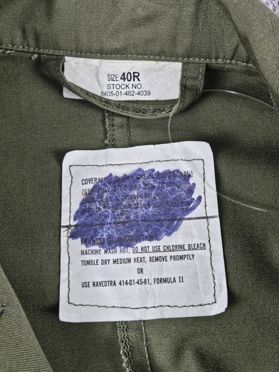 90's US ARMY 밀리터리 커버올 점프 슈트 (40R)/ 11411 상품이미지6