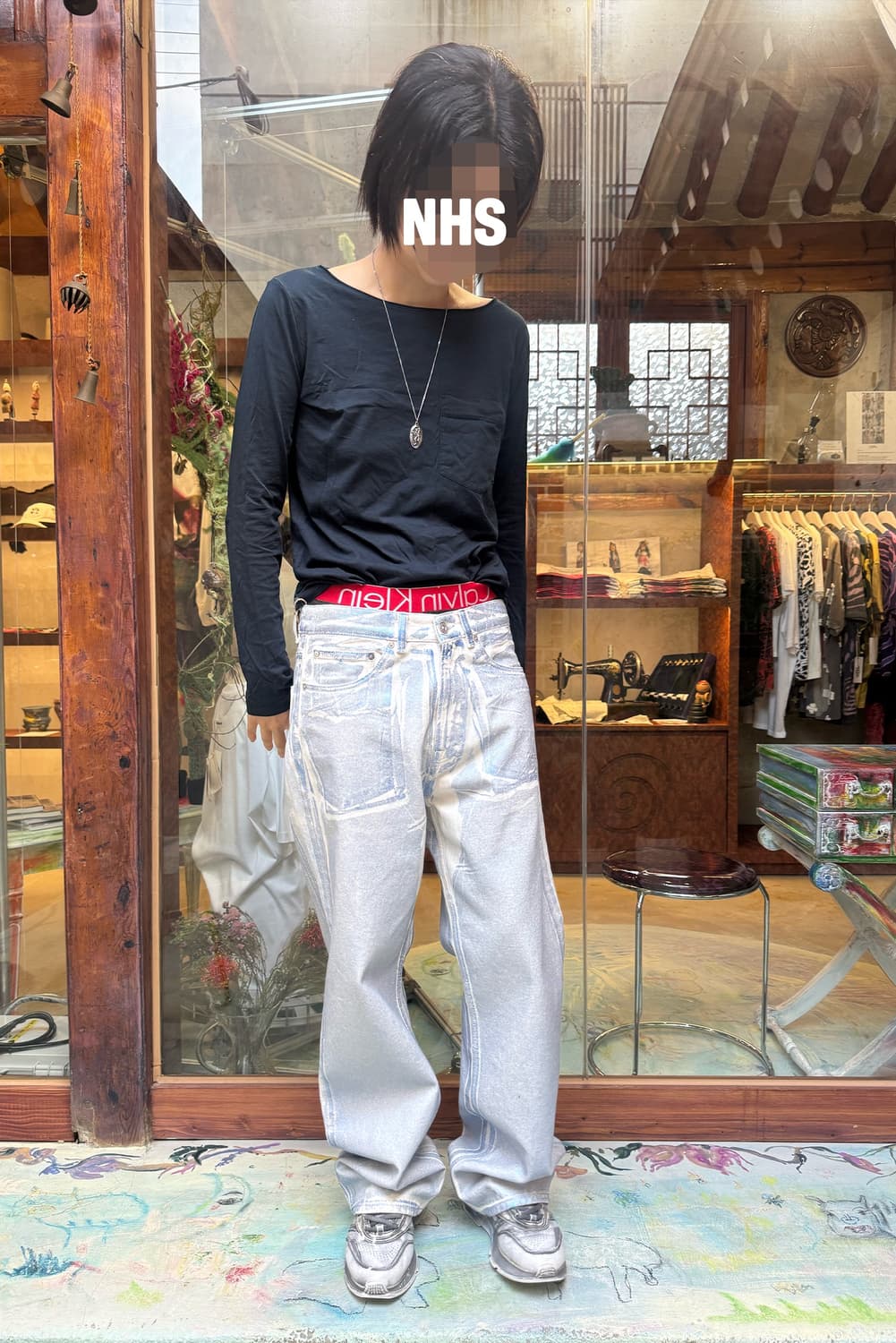 OUR REGACY BLUE FOIL DENIM 상품이미지1