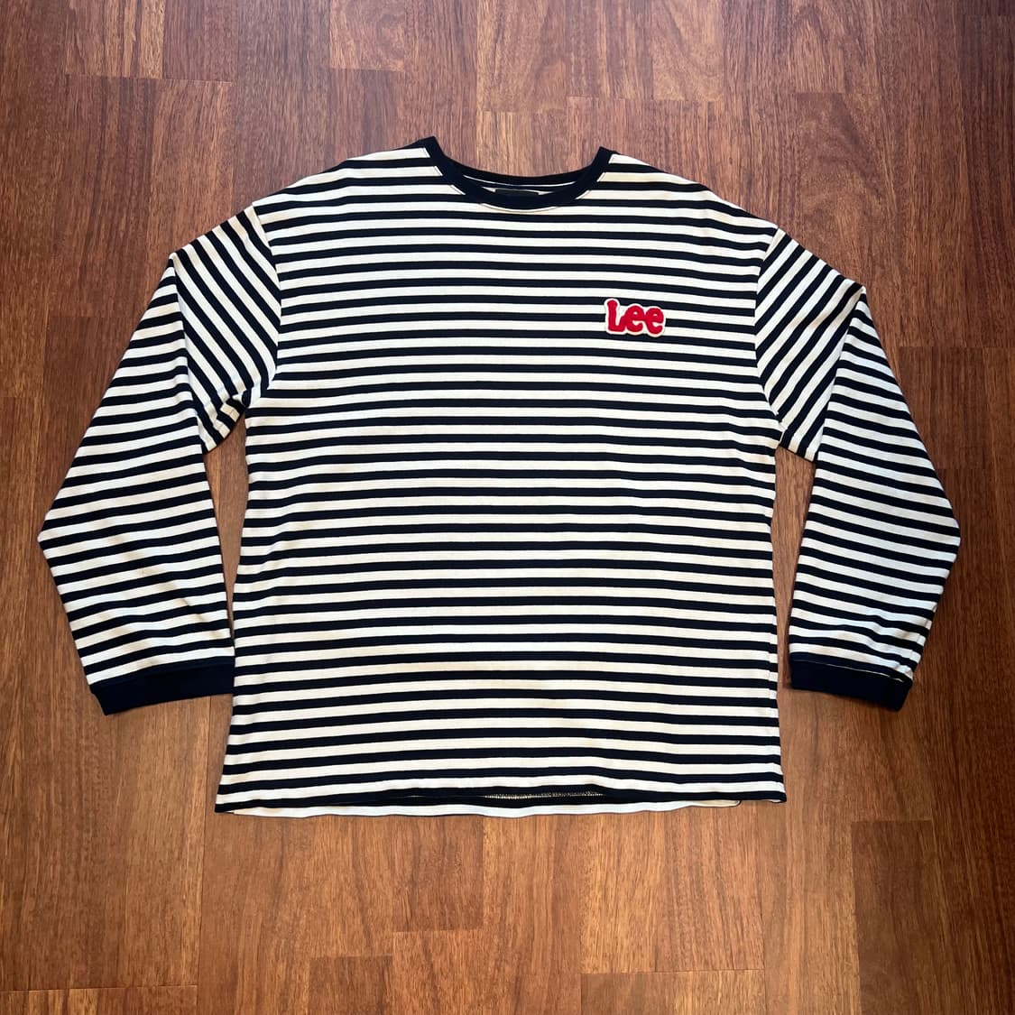 [XL]LEE 리 스트라이프 단가라 롱 슬리브 긴팔 티 상품이미지2