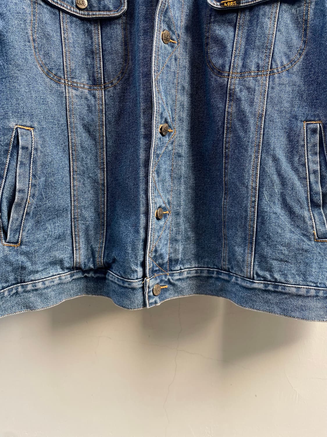 Lee leather collar denim jacket 상품이미지5