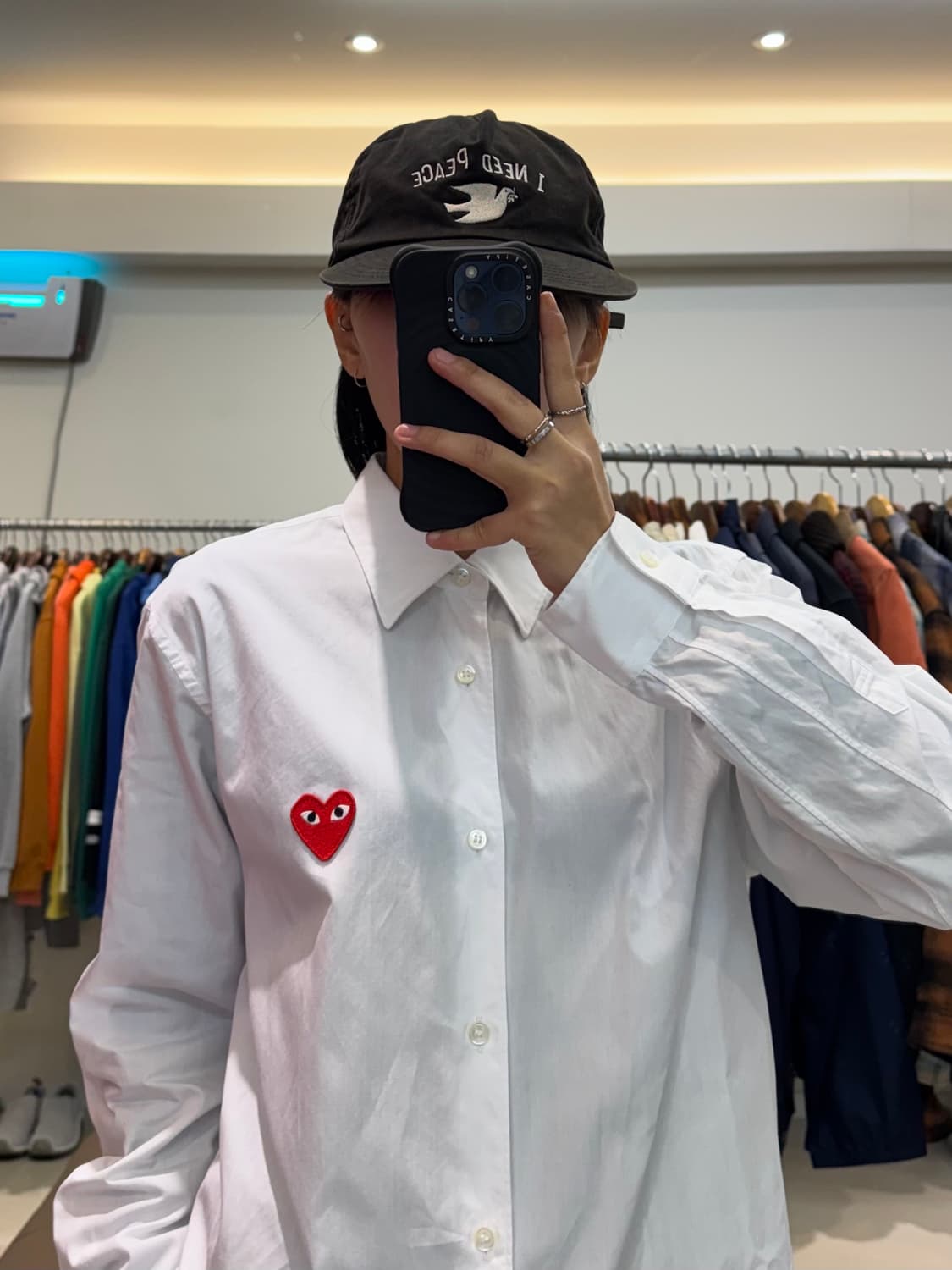 꼼데가르송 플레이 레드 와펜 셔츠 상품이미지7