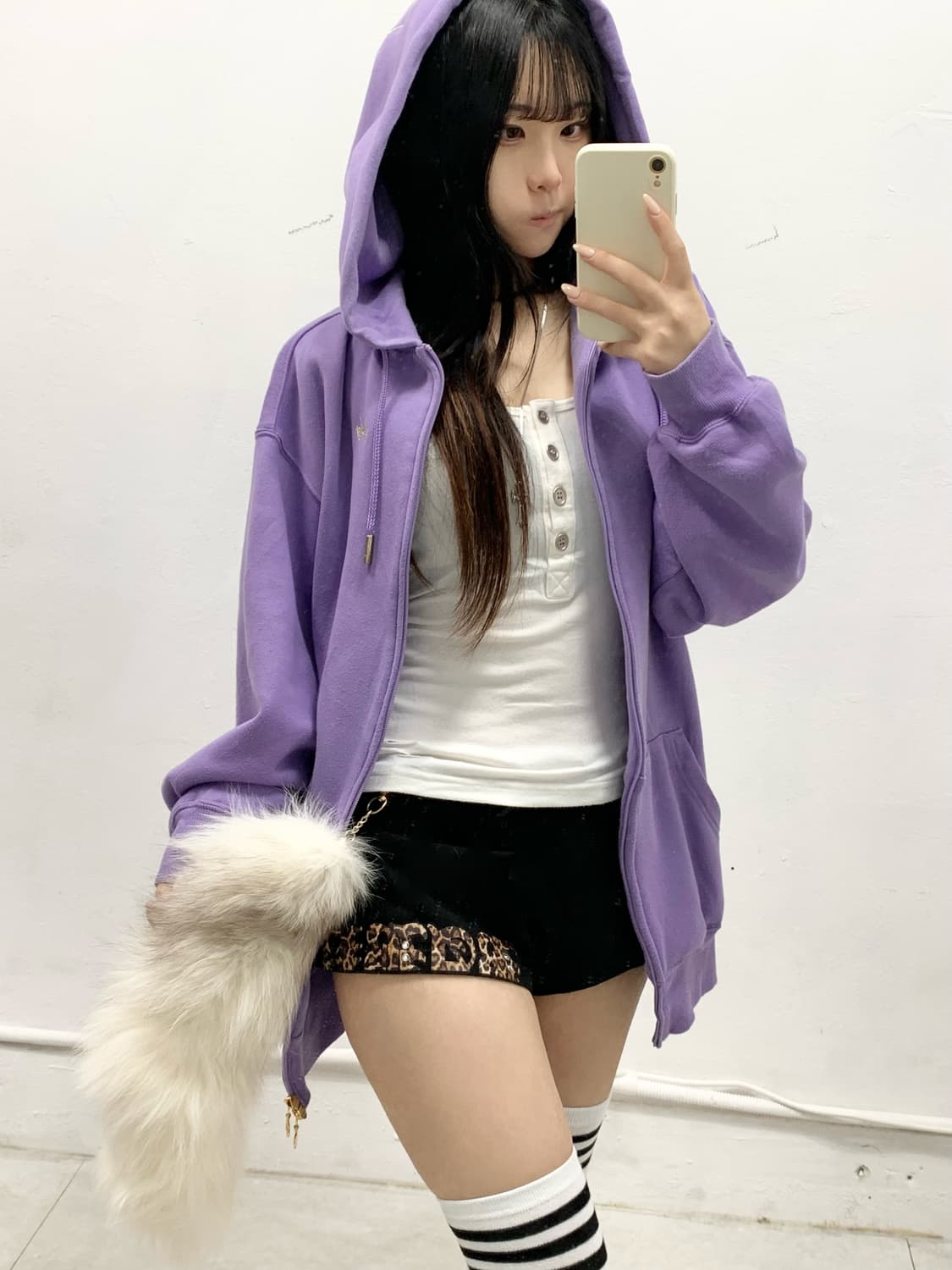 [RADY] 라디 갸루 연보라 투웨이 후드집업 상품이미지4