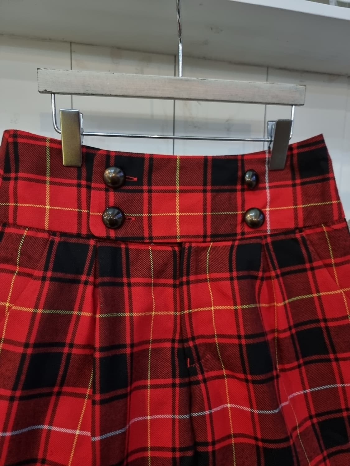 레드 타탄체크 하이웨이스트 팬츠 상품이미지2