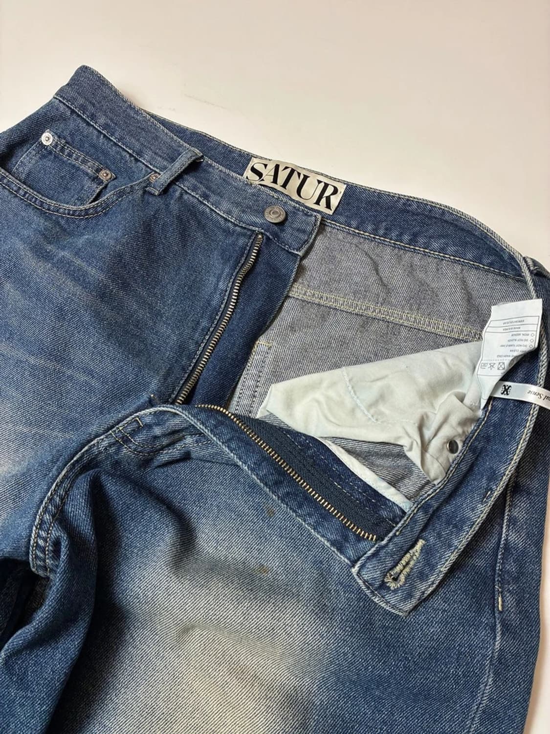 세터 SATUR 브루클린 뉴트로 와이드 워시드 데님 팬츠 PN8231 상품이미지3