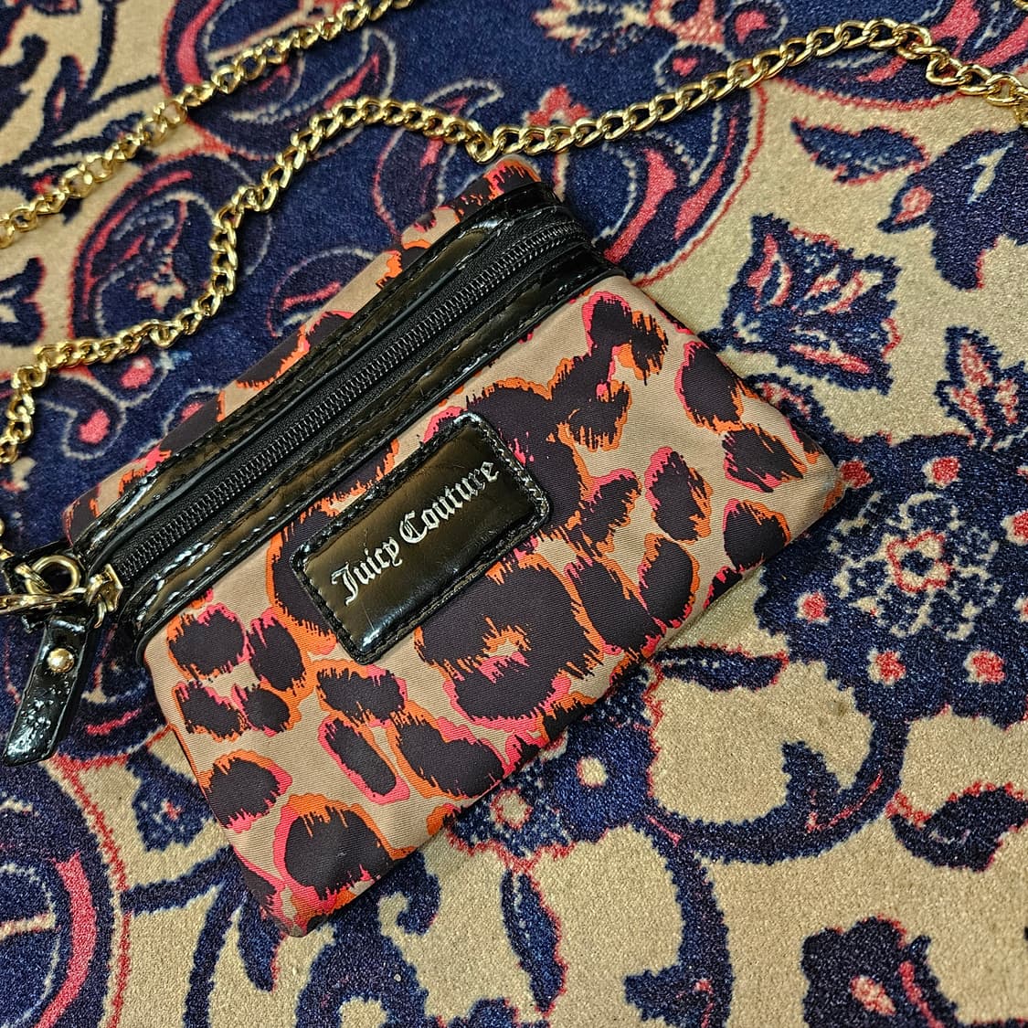 쥬시꾸뛰르 레오파드 체인 크로스 미니백 16 x 12.5 size 상품이미지2