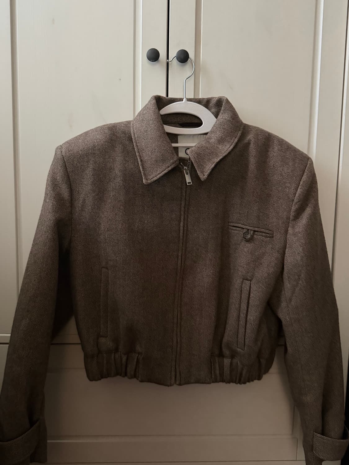 코스 파워숄더 울 헤링본 자켓 34 상품이미지3