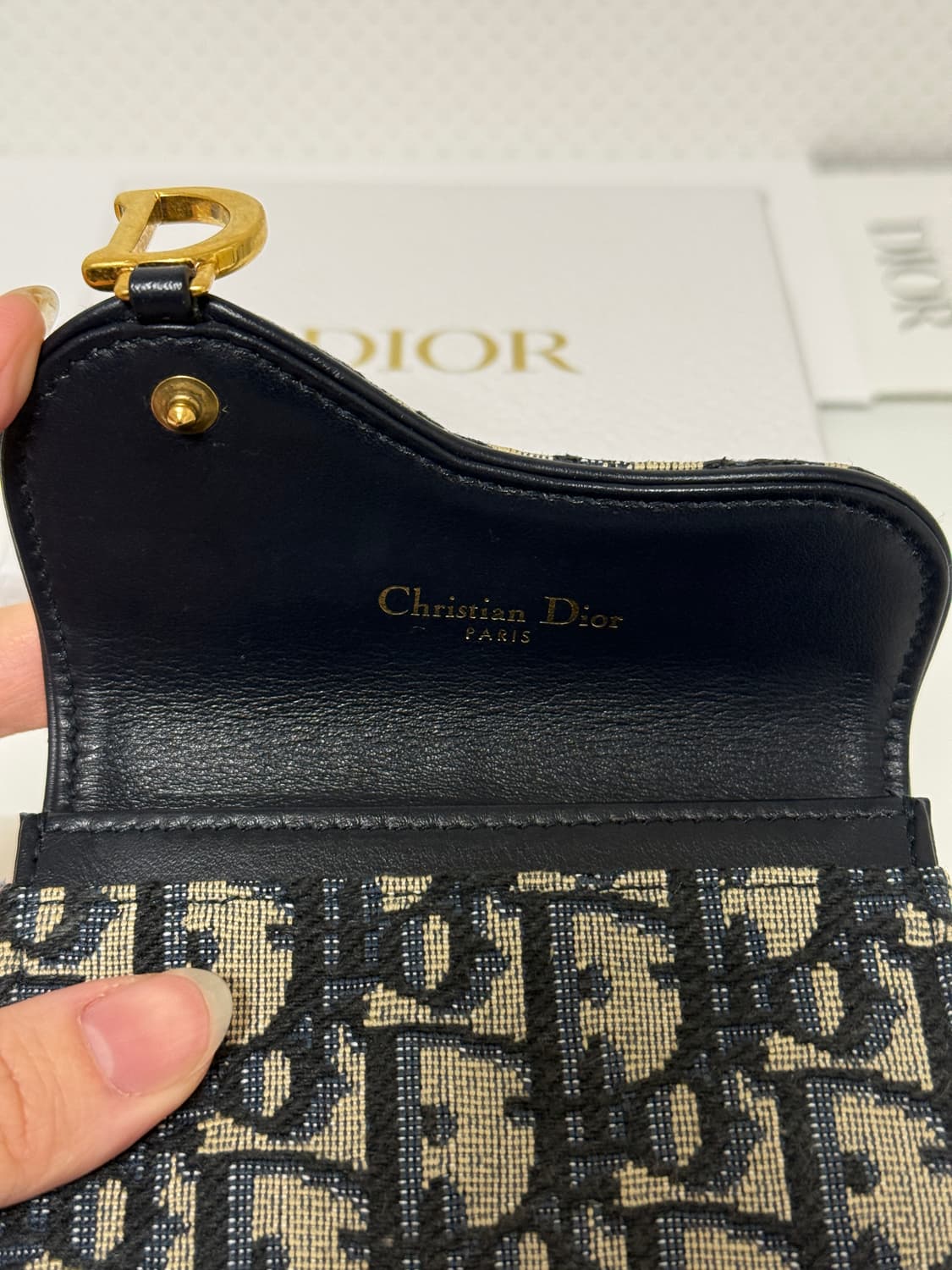 디올 오블리크 새들 카드지갑/반지갑 상품이미지5