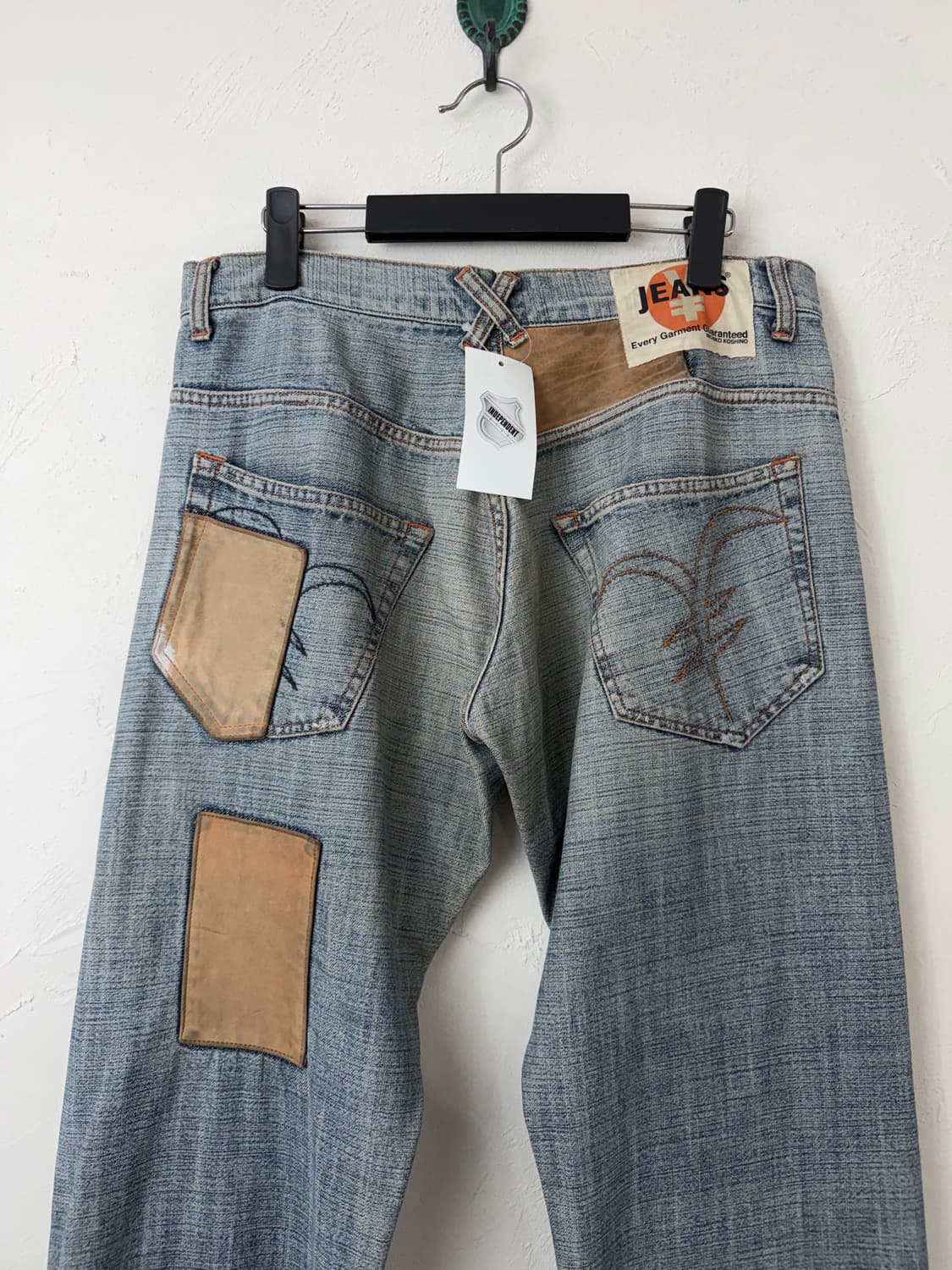 Yen Jeans by 미치코 코시노 이태리 레더 패치 데님  상품이미지5