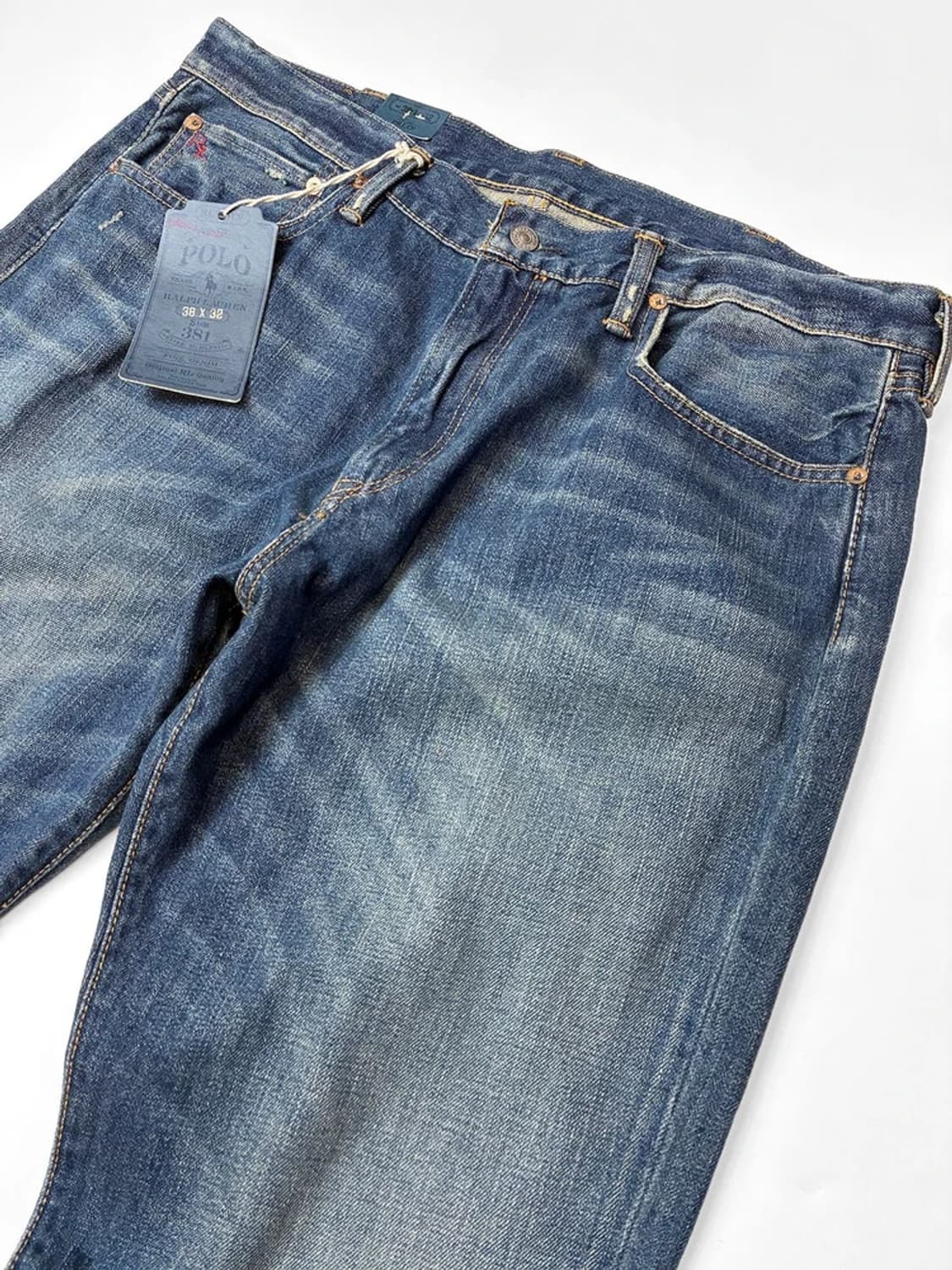 폴로 랄프로렌 가죽 패치드 페이딩 데님 팬츠 PN5404 상품이미지2