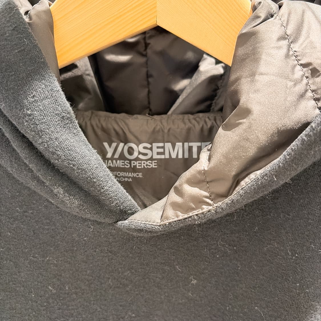 (정품/새상품) 제임스펄스 남성 블랙 풀오버 믹스 구스다운 후드 상품이미지2