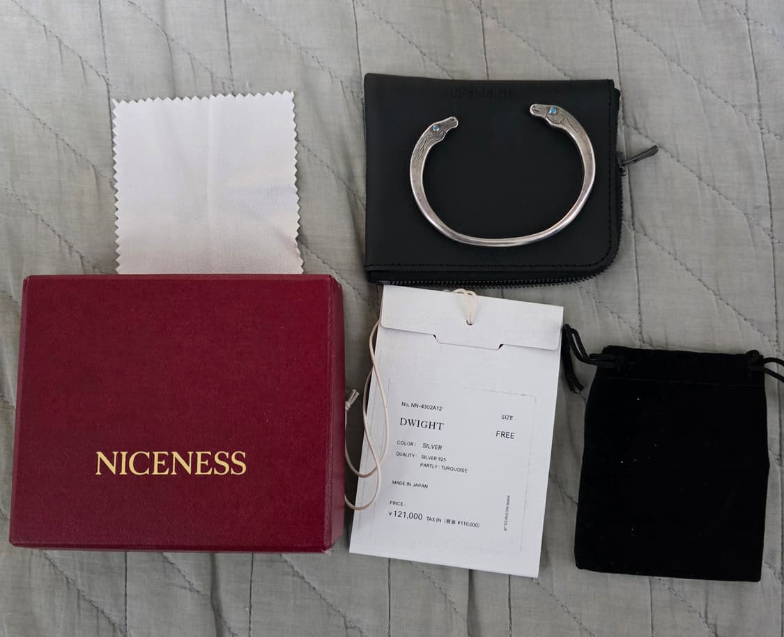 [OS] 나이스네스 NICENESS 23AW 드와이트 실버 뱅글 팔찌 상품이미지4
