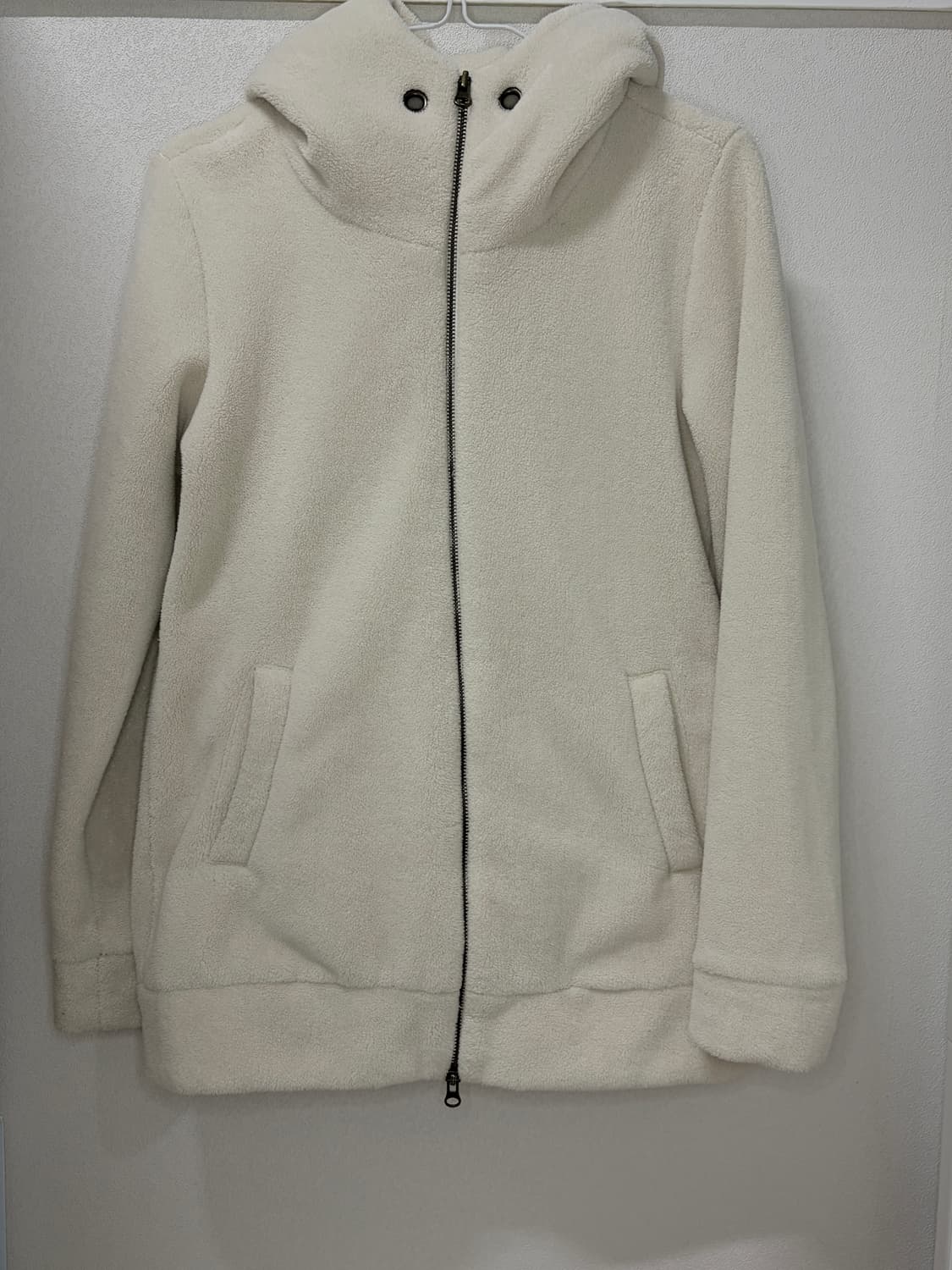 아이보리 투웨이 후드집업 후리스 상품이미지1