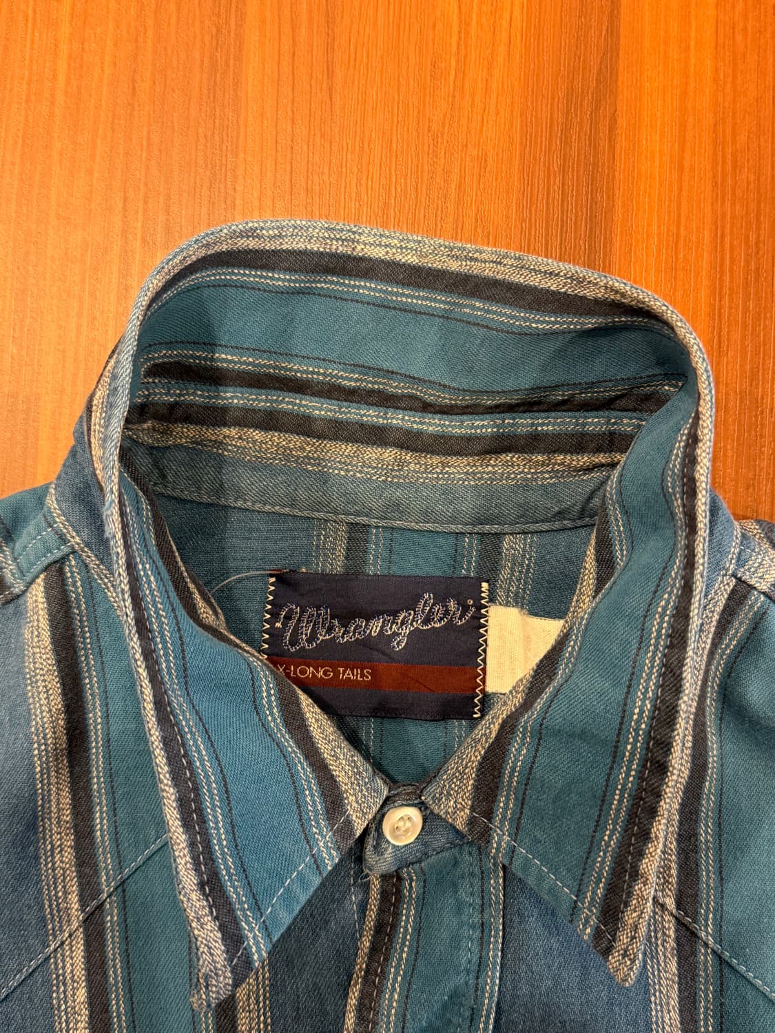 90s Wrangler 랭글러 웨스턴 스트라이프 셔츠 상품이미지8
