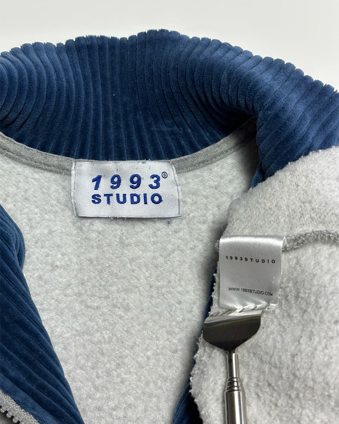 1993스튜디오 반집업 기모 맨투맨 상품이미지3