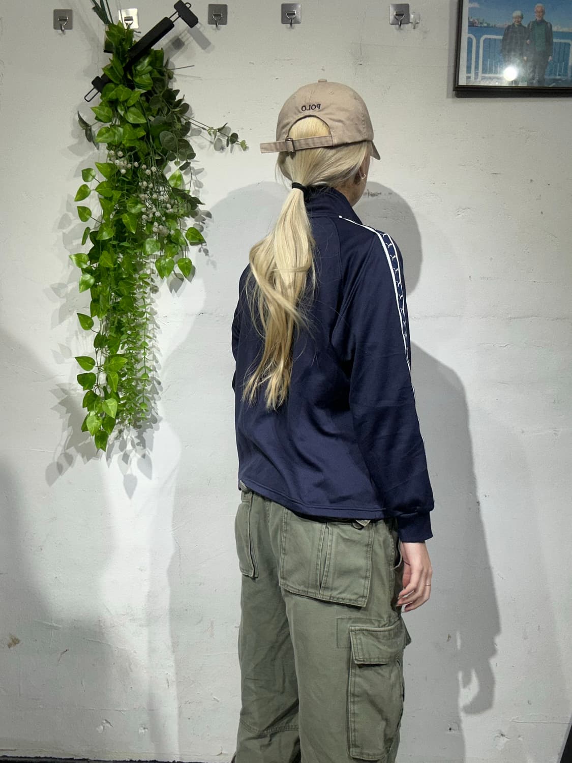 푸마 네이비 데드스탁 화이트 사이드 라인 오버핏 트랙탑 져지 S 상품이미지5