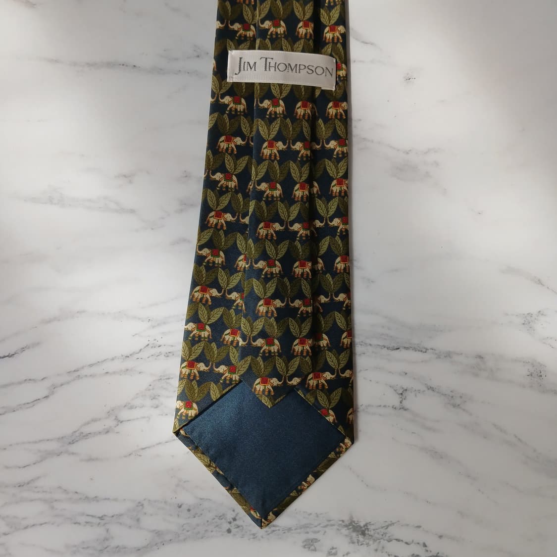 짐톰슨 실크 블루 코끼리 패턴 넥타이 9.5cm A+등급 E888
 상품이미지10