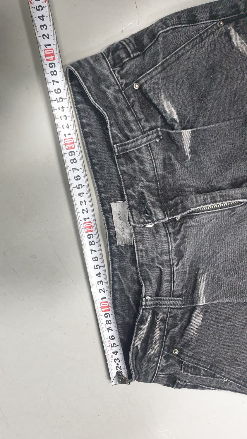 메종미네드 데미지 워싱 와이드 데님 48 상품이미지7