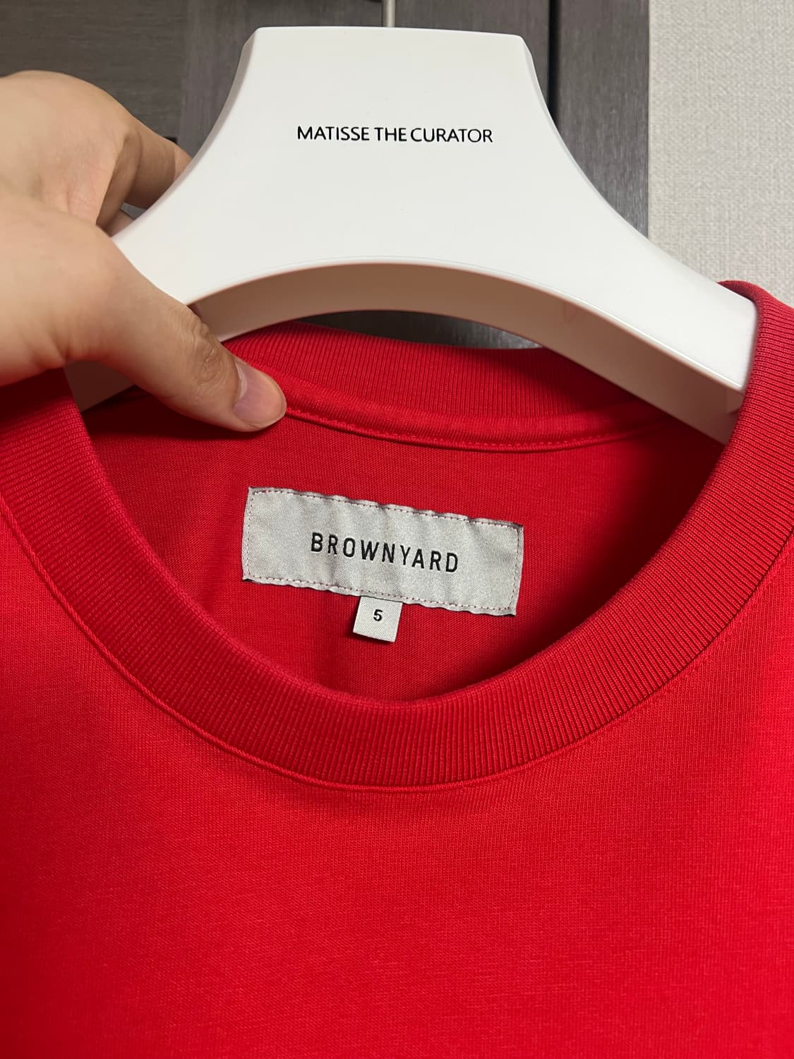 브라운야드 에센셜티셔츠 레드 5 상품이미지3