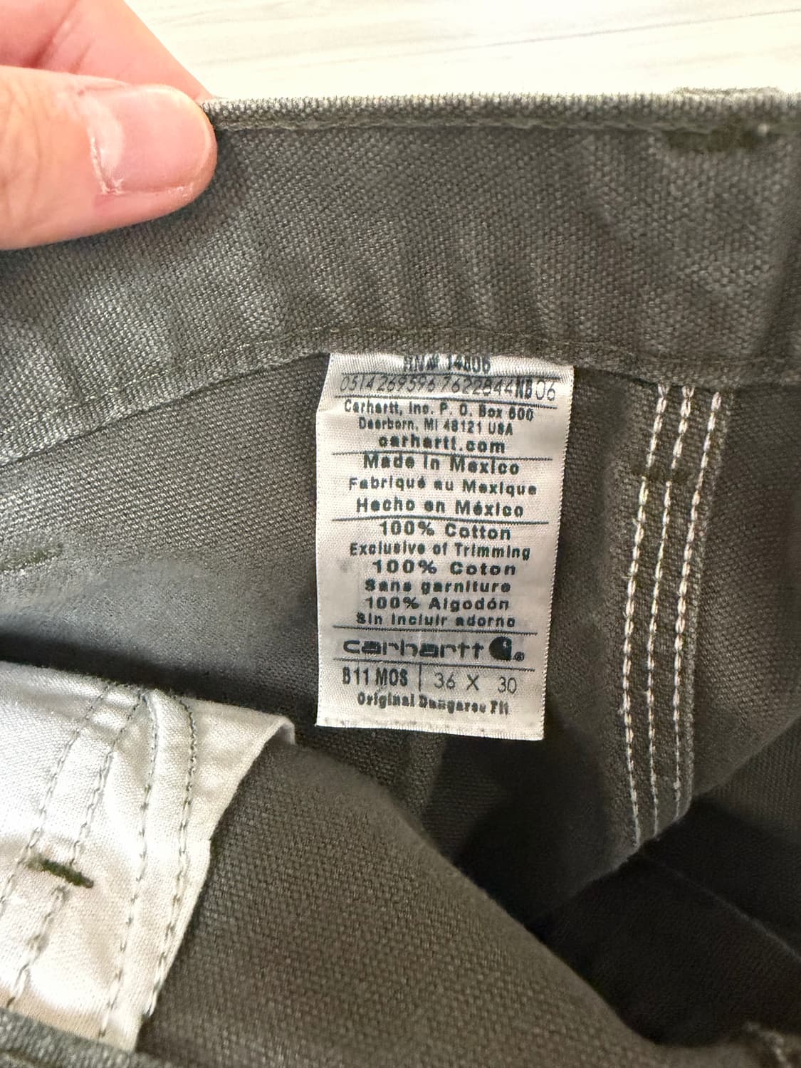 vintage 칼하트 빈티지 싱글니 워크팬츠 카펜터 모스 carhartt 상품이미지4