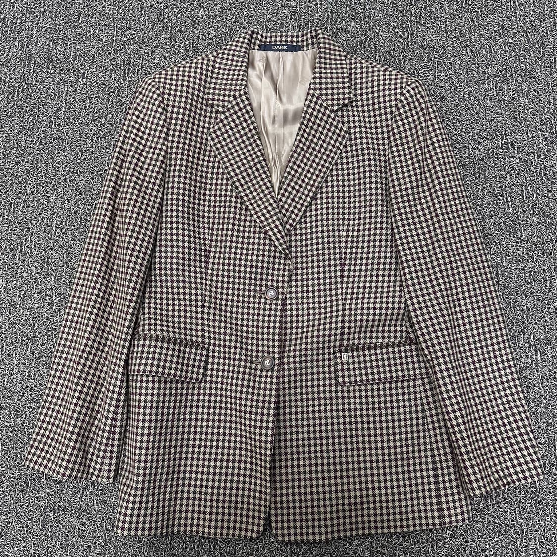 DAKS 닥스 여성 캐시미어 체크 정장 자켓 90사이즈 상품이미지1