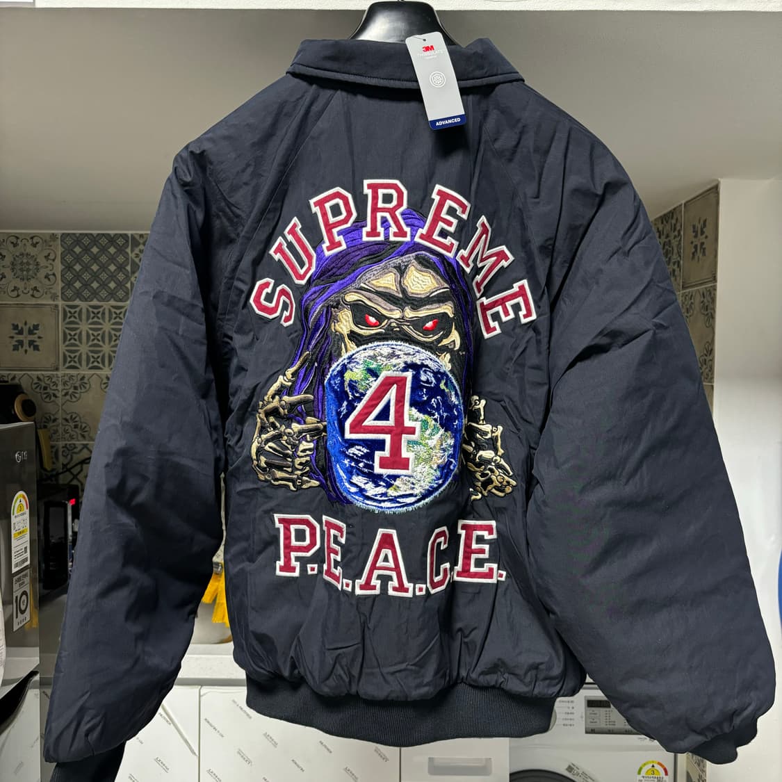 [XL] 슈프림 피스 자수 워크 자켓 네이비 새상품 상품이미지2