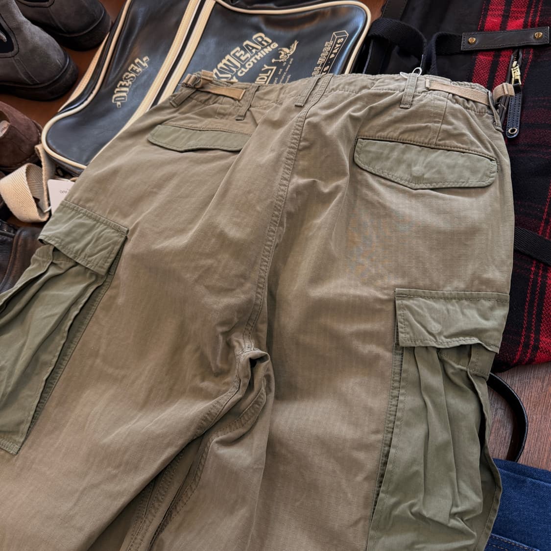 나나미카 BDU 립스탑 올리브 베이스 밀리터리 팬츠 30 31 32 상품이미지5